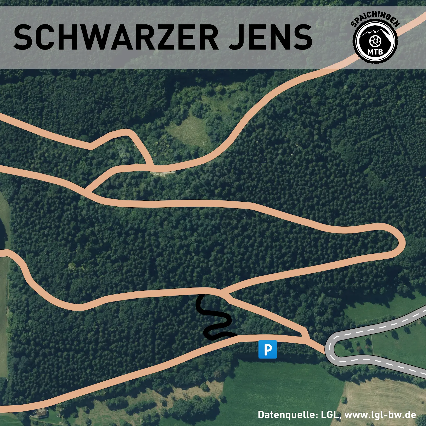 Karte Schwarzer Jens Trail | © MTB-Spaichingen